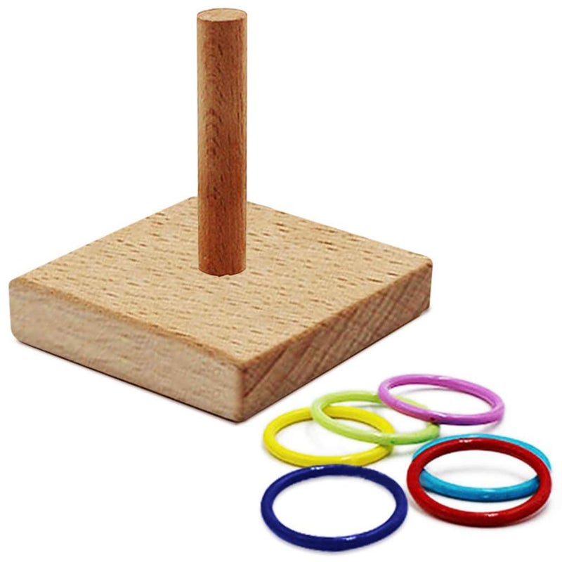 Meric CoCoo Interactive Bird Training Board for Cage, Wooden Block Puzzle, Small Intelligence Tabletop, Portable Wood Stand Set, Mental Stimulation Perch Shelf, Cage Supplies & Accessories - Image 2